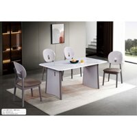 Bộ bàn ăn mặt đá tự nhiên 1m6 hiện đại 6 ghế gỗ nhập khẩu BA-A8