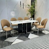 Bộ Bàn Ăn Mặt Đá Vi Tinh Thể 6 Ghế TQCVN-2055