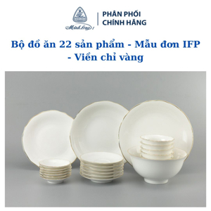 Bộ bàn ăn Minh Long 22sp Mẫu Đơn IFP VCV