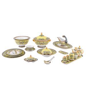 Bộ bàn ăn Minh Long Hoàng Cung Hoàng Liên – 82 sản phẩm