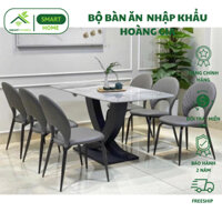 Bộ bàn ăn nhập khẩu SMARTHOMES hoàng gia dùng phòng ăn phòng bếp sang trọng bảo hành 24 tháng