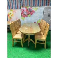BỘ BÀN ĂN OVAL GỖ SỒI 8 GHẾ