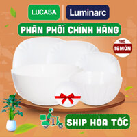Bộ Bàn Ăn Thủy Tinh Luminarc Lotusia Tô Chén Đĩa 18 Món - BODILO18M | Phân Phối Chính Hãng