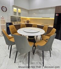 Bộ Bàn Ăn Tròn 8 Ghế Giá Rẻ 2693S | Đẹp Hiện Đại, Tiện Dụng