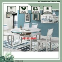 Bộ Bàn Ăn Tròn Xoay Thông Minh Nhập Khẩu DA-BA19-24 Cao Cấp