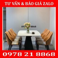 Bộ Bàn CERAMIC Kèm Ghế Sheraton Sọc ⚡ CHẤT LƯỢNG CAO ⚡ Bàn Ăn Nhập khẩu Cao Cấp Mặt Đá Ceramic Nhiều Màu Ghế