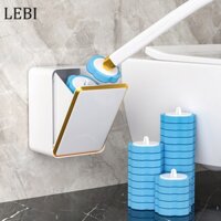 Bộ Bàn Chải Cọ Bồn Cầu Dùng Một Lần Kèm Chất Lỏng Làm Sạch Tường Tiện Lợi