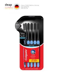 Bộ Bàn Chải Colgate Slim Soft Charcoal Đầu Chải Thon Gọn Siêu Mềm 5 Cây DEEP30 www.yeuhangduc.vn sẵn sàng cho bạn