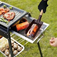 Bộ Bàn Chải Hearth Găng Tay Silicon, Lò Sưởi Xẻng Tay Và Bàn Chải Tay Cầm Bằng Gỗ Than Lò Sưởi Bộ Dụng Cụ Cho Gia Đình