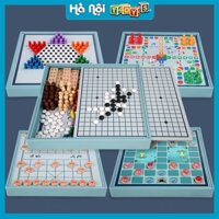 Bộ Bàn Cờ Đa Năng 9in1 Cờ Vua, Cờ Tướng, Cờ Cá Ngựa, Cờ Tỉ Phú, Cờ Caro Kích Thước Lớn - Đồ Chơi Rèn Luyện Tư Duy Cho Bé
