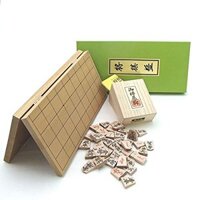 Bộ bàn cờ shogi bằng gỗ bàn cờ shogi gấp Shin Katsura số 5 và các miếng đẩy bằng gỗ thích có lớp lót màu đỏ Hishiko phông chữ phổ biến nhất trong bốn phông chữ chính đựng trong hộp paulownia