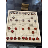 Bộ Bàn Cờ Tướng gỗ Sồi nga và quân gỗ nghiến Xịn xò