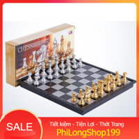 Bộ bàn cờ vua 25cm (vàng bạc) -[philongshop199]