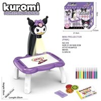 Bộ bàn đèn CHIẾU HÌNH TẬP VẼ KUROMI thông minh cho bé học vẽ, Bàn chiếu hình tập vẽ Kuromi cho bé