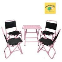 Bộ bàn ghế 1 bàn 4 ghế ,dã ngoại .bàn ghế trà chanh vỉa hè gấp gọn ( Bảo hành 12 tháng )