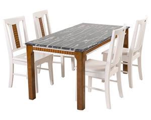 Bộ bàn ghế ăn gỗ Hòa Phát HGB68A + 6HGG68