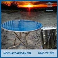 Bộ bàn ghế ăn inox DN104 (1 bàn + 12 ghế inox)