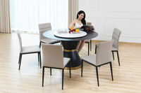 Bộ bàn ghế ăn mặt đá phiến mã V303