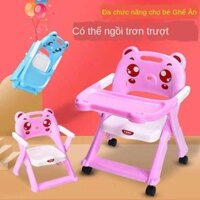 ☋Bộ bàn ghế ăn trẻ em 1-3 tuổi gấp gọn đa chức năng cho bé LQ223