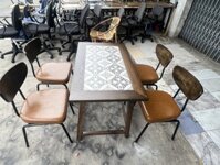Bộ bàn ghế ăn vintage sg03