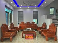 Bộ Bàn Ghế Âu Á chương voi tay 12 đặc 8 món gỗ Hương Đá 100% siêu VÍP (A Hiển – Đông Anh Hà Nội)