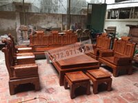 Bộ bàn ghế Âu Á tay hộp 10 món chương cuốn thư gỗ hương vân (anh Tùng, Thái Nguyên)