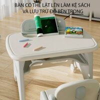 Bộ bàn ghế Bàn Học Cho Bé Chất Liệu Nhựa PE An Toàn Đạt Tiêu Chuẩn Cho Sự Phát Triển Của Bé