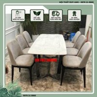 [BỘ BÀN GHẾ] Bộ bàn ăn 6 ghế Grace không tay