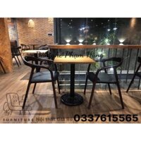 Bộ bàn ghế cafe chân đế gang giá xưởng