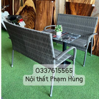 Bộ bàn ghế cafe nhựa giả mây ,bàn ghế giá rẻ,thanh lí