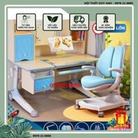 Bộ bàn ghế chống gù cao cấp có bánh xe, nâng hạ độ cao dễ dàng điều chỉnh nghiêng mặt bàn Duy Anh A90 có giá để sách