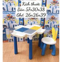 Bộ Bàn Ghế Đa Năng Ghép Lego Tặng Kèm 84,110 Chi Tiết Lắp Ghép nhà Buncun shop