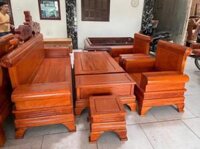 Bộ bàn ghế đối 6 món gỗ hương LN-2317