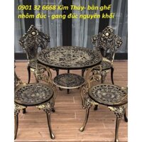 Bộ bàn ghế Gang đúc nguyên khối cao cấp MS:BGG024