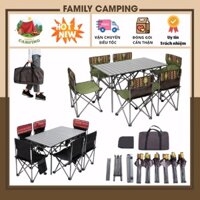 Bộ bàn ghế gấp gọn có túi đựng cắm trại dã ngoại du lịch ngoài trời tiện lợi [ảnh thật và video]