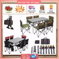 Bộ bàn ghế gấp gọn có túi đựng cắm trại dã ngoại du lịch ngoài trời tiện lợi [ảnh thật và video]