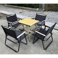 Bộ Bàn Ghế Gấp Gọn Mycamp (Combo 4 Ghế 1 Bàn) Dã Ngoại Camping Cafe Du Lịch Cắm Trại