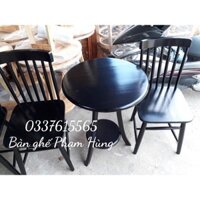 Bộ bàn ghế gỗ cafe nhiều màu theo yêu cầu