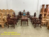 Bộ Bàn Ghế Gỗ Cẩm Lai Kiểu Ruột Nho (8 món) – SLC2MV