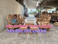 Bộ Bàn Ghế Gõ Đỏ Minh Quốc Đào Tay 14 (9 món) – SLG095