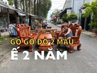 Bộ Bàn Ghế Gõ Đỏ Minh Quốc Đào Chim Tay 14 Tay Lân – SLG009