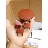 Bộ bàn ghế gỗ mô hình tĩnh tỉ lệ 1:12