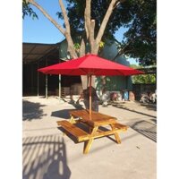 bộ bàn ghế gỗ ngoài trời bàn ghế BBQ sân vườn