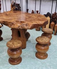 Bộ Bàn Ghế Gỗ Nu Nghiến TM.NN 01