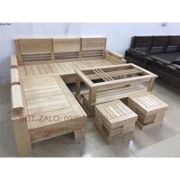 Bộ bàn ghế gỗ sồi Nga phòng khách bàn ghế salon bàn ghế sofa giá thật