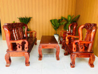 Bộ Bàn Ghế Gỗ Xoan Đào Tay 10 6 Món - SL223