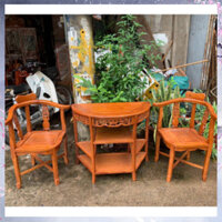 bộ bàn ghế góc, bàn bán Nguyệt hoa mai