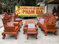 Bộ Bàn Ghế Hoàng Gia V4 Chân 14 Gỗ Hương mẫu 2021 ( Anh Tùng – Hưng Yên )