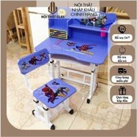 Bộ bàn ghế học sinh A838 bàn học thông minh cho bé chống gù chống cận có giá để sách và ipad tiện lợi 11