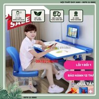 Bộ bàn ghế học sinh B02 -  Bộ bàn học cho bé 50x70cm chống gù chống cận nâng hạ độ cao cùng bộ 2 quà tặng Home Furniture